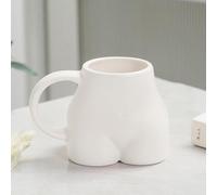 Tasse à café en céramique avec anse - Tasse 3D en forme de corps humain, Tasse à expresso artistique et créative, Tasse à thé et café décorative unique, Idéale en cadeau et au quotidien (C, Blanc)