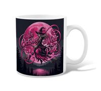 Tasse à café en céramique avec citation de sorcière et lune pêche 325 ml | Thème automnal, tasse à boire, art fantastique foncé, esthétique sorcière, tasse de boisson saisonnière