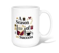 Tasse à café en céramique avec citation mémorable et rapport annuel 445 ml | Thème d'entreprise, tasse à café, réussite professionnelle, citation de réussite, décoration de bureau