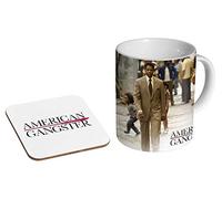 Tasse à café en céramique avec dessous-de-verre American Gangster Denzel Washington