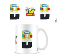 Tasse à café en céramique avec inscription « B pour Buzz l'Éclair » - 325 ml - Avec coffret cadeau Disney - Produit officiel