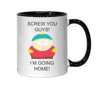 Tasse à café en céramique avec inscription « Screw you guys I'm going home » Noir