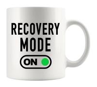 Tasse à café en céramique avec mode de récupération « On Get Well » - Cadeau de motivation pour la famille et les amis - Blanc - 325 ml