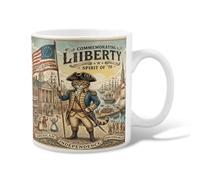 Tasse à café en céramique avec motif chat, drapeau vintage historique du navire indépendance, tasse à thé avec poignée, idéale pour l'amitié, la famille, les collègues, le personnel, les professeurs