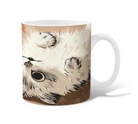 Tasse à café en céramique avec motif de chat, fantaisie et ludique en fourrure de patte sans crème, cadeau pour amitié, famille, collègue, personnel, chéri, enseignants, 325 ml