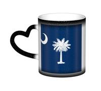 Tasse à café en céramique avec motif drapeau de la Caroline du Sud pour homme et femme 325 ml