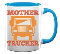 Tasse à café en céramique avec slogan humoristique Mother Trucker Mother F*cker Bleu clair
