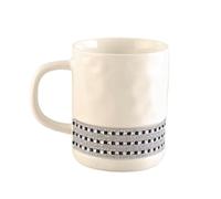 Tasse à café en céramique avec strass - Tasse à café - Tasse à thé - Passe au lave-vaisselle - Blanc - Tasse polyvalente pour thé, café et plus encore