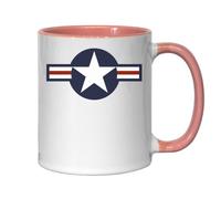 Tasse à café en céramique avec symbole de l'armée de l'air des États-Unis d'Amérique Rose
