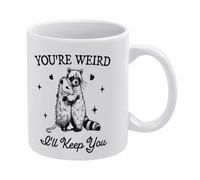 Tasse à café en céramique blanche avec citation d'amour - 325 ml - Tasse à thé imprimée double face avec poignée ergonomique en C - Fond épais en porcelaine pour la maison, le bureau, la cuisine