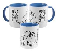 Tasse à café en céramique bleu blanc 320 ml - The Peanuts