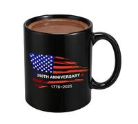 Tasse à café en céramique commémorative avec drapeau américain, 350 ml | pour thé, eau, lait, maison, bureau, soldat, adultes, fête de famille