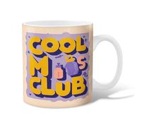 Tasse à café en céramique cool, contemporaine ludique M S None Violet Tasse à thé fantaisie avec poignée Cadeau pour amitié, famille, collègue, personnel chéri, enseignants, 445 ml