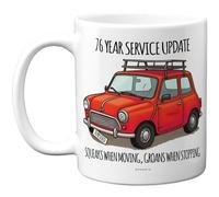 Tasse à café en céramique de 325 ml pour homme et femme - Cadeau amusant pour soixante-seize et soixante-seizième anniversaire
