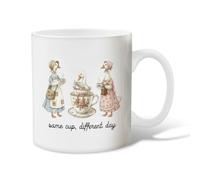 Tasse à café en céramique en forme de canard - Tasse à thé fantaisie vintage - Fleur - Pas de pastel - Tasse à chocolat chaud avec poignée - Cadeau pour amitié, famille, collègue, personnel chéri