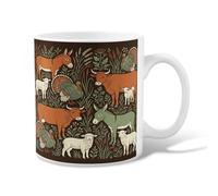 Tasse à café en céramique en forme de dinde rustique avec poignée, idéale pour l'amitié, la famille, les collègues, les professeurs, 325 ml