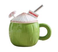 Tasse à café en céramique en forme de noix de coco 500 m de grande capacité Placement stable Parfait pour le charme et l'hydratation Tasse à boire