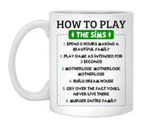 Tasse à café en céramique How to Play The Sims - Tasse humoristique - 325 ml
