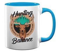Tasse à café en céramique « Hunting Has The Potential to One's Entire Being Balance » Bleu clair