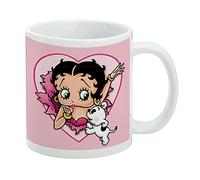 Tasse à café en céramique « I Love Betty Boop » - Cadeau fantaisie pour café, thé et boissons chaudes, 325 ml, blanc