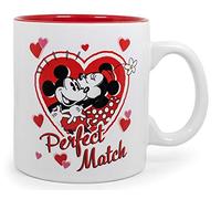 Tasse à café en céramique Mickey et Minnie Mouse « Perfect Match » - Contenance : 591 ml