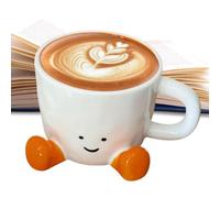 Tasse À Café En Céramique Mignonne Accessoires de Boisson Charmants pour la | Tasse à Thé Originale avec pour Femmes, Hommes, , Bureau, Collègues et Orange