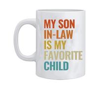 Tasse à café en céramique « Mon beau-fils est mon enfant préféré » | Tasse à petit-déjeuner | Tasse en céramique pour beau-fils, anniversaire, Noël, tasse pour grand-mère, grand-père, grands-parents