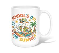 Tasse à café en céramique motif canard - Motif palmier espiègle - Jaune - Avec poignée - Idéale pour les amis, la famille, les collègues, les enseignants, les couples, les employés - 445 ml