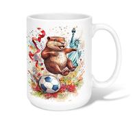 Tasse à café en céramique motif castor - Statue de la liberté - Avec poignée - Idéale pour l'amitié, la famille, les collègues, les enseignants, le personnel de la chérie, 445 ml