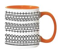 Tasse à café en céramique, motif Fuck This Shit Mug, 350 ml, avec message caché, sarcastique, cadeau amusant et fou, idéale pour les amis/collègues (orange)