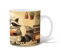 Tasse à café en céramique motif raton laveur, chapeau de chef fantaisie, tasse à thé avec poignée, cadeau pour amitié, famille, collègue, personnel, chéri, enseignants, 325 ml