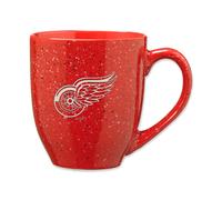 Tasse à café en céramique mouchetée gravée au laser couleur de l'équipe de hockey de la LNH des Red Wings de Detroit de Rico Industries, 16 oz