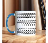Tasse à café en céramique - Passe au lave-vaisselle - Passe au micro-ondes - Tasse à eau personnalisée pour amis, famille, collègues de travail (bleu)