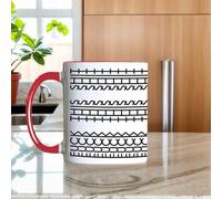Tasse à café en céramique - Passe au lave-vaisselle - Passe au micro-ondes - Tasse à eau personnalisée pour amis, famille, collègues de travail (rouge)