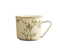 Tasse à café en céramique peinte à la main aux asperges vertes de 200 ml - Petite tasse à boire - [Lite]