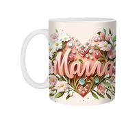 Tasse à café en céramique pour la fête des mères - Motif floral élégant pour nouvelle épouse, amie, grand-mère pour un anniversaire