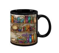 Tasse À Café En Céramique - Récipient Résistant La Chaleur 350ml | Gobelet De Lecture Pour Bibliothèque | Mug Écrivains Et Amoureux Des Livres, Idéal Avec Chocolat Chaud, Thé, Lait, Jus, Type Maison,