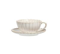 Tasse à café en céramique rétro en forme de pétale pour la maison exquise personnalisée