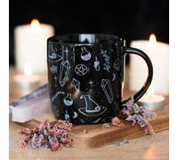 Something Different Wholesale Tasse à café en céramique avec imprimé sorcière en cristal - 325 ml - Pour les amateurs de cristal, décoration de sorcellerie, cadeau pour sorcières et amateurs de