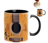 Tasse à café en céramique, tasse de café en céramique nouveauté de café de guitare tasse de café 3.7x3.2 Milk à café de café Tasses à café uniques pour les guitares Lovers Gift For Women, Men, Friend