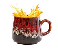 Tasse À Café En Céramique - Tasse De Grande Capacité Cuite Au Four, Poignée Incluse | Nouveaux Verres À Glaçage Fluide, Ensemble De Tasses À Café Pour Couple, Idéal Pour Les Boissons Chaudes, Usage Do