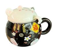 Tasse à Café en Céramique | Ustensile de Thé avec Design de Chat,Mug Mignon pour Café | Idéal pour le Thé, le Cacao, le Latte, le Vin, le Jus, la Bière, le Lait, la Cuisine, le , le Restaurant, le