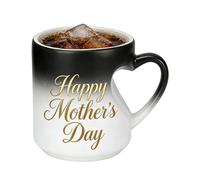 Tasse à café en céramique - Verres sensibles à la chaleur - Tasse à eau en céramique en forme de cœur - Pour thé, lait, eau, jus, fête des mères, réunion à la maison, événement, appartement