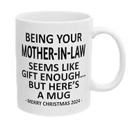 Tasse à café en céramique - World's Best Mother-in-Law Coffee Tea Cocoa Soup Usage quotidien, fête des mères, poignée en C, tasse unique en céramique présentée pour les mères et belle-mère,