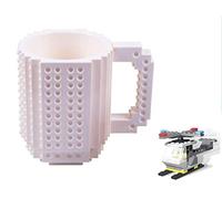 Tasse à café en forme de brique à construire Blanc