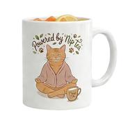 Tasse à café en forme de chat, 350 ml, tasse fantaisie en céramique, 8,9 x 8,9 x 9,5 cm, design de méditation avec construction robuste, accessoire de cuisine avec style élégant, accessoire du matin