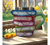 Tasse à café en forme de livre peint, tasse à café créative en 3D en forme de livre peint en 3D, tasses en verre en forme de marque pour les amateurs de littérature, cadeau pour les lecteurs