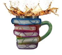 Tasse à café en forme de livre | Tasse créative avec anse pour café, thé ou boisson du matin | Idéale pour le bureau, la bibliothèque, la maison, la cuisine et le coin lecture.