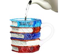 Tasse à café en forme de livre | Vitrail 3D fantaisie pour la maison, la cuisine, le bureau, le bar, les femmes, les hommes, les anniversaires, Noël