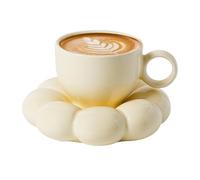 Tasse à café en forme de - Tasse à thé élégante en forme de pétale, récipient à boisson en céramique | Tasse créative du matin pour étagère de cuisine, tasse en forme de peinte à la main